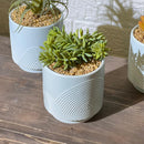 Light Blue Pastel Pot Artificial Plant