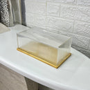 Wood Base Clear Tissue Box