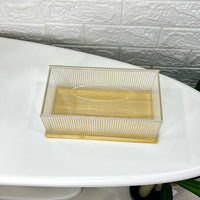 Wood Base Clear Tissue Box