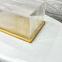Wood Base Clear Tissue Box