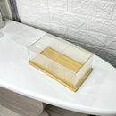 Wood Base Clear Tissue Box