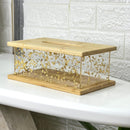 Double Wooden Clear Tissue Box