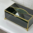 Classy Black Glass Tissue Box