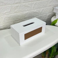 Wood & Leather Design Tissue Box