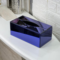Classy Blue Mirror Tissue Box