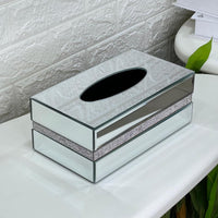 Luxury Stripe Mirror Tissue Box