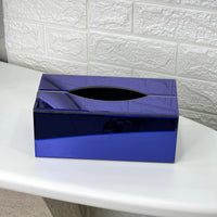 Classy Blue Mirror Tissue Box