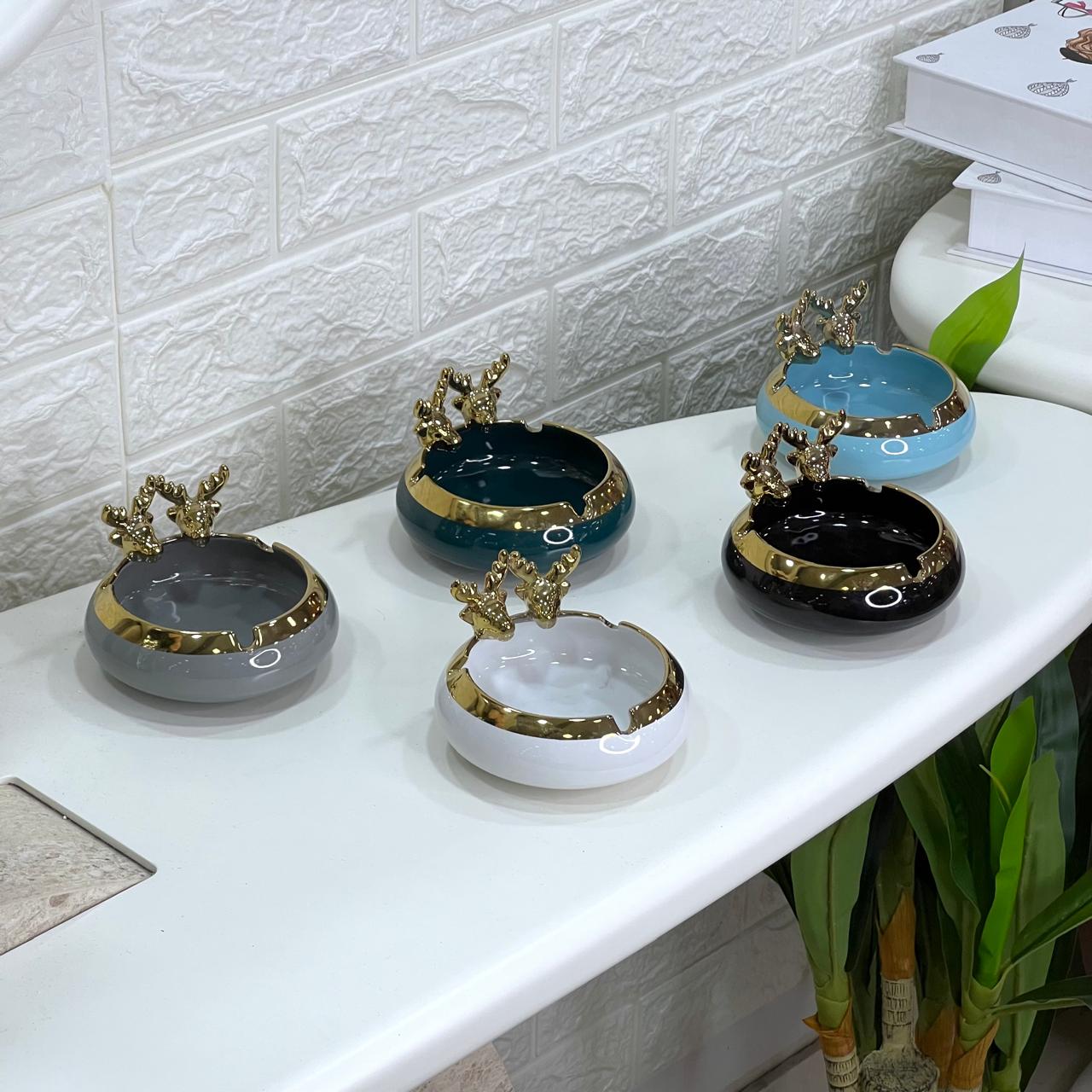 Gold Rim Ashtray