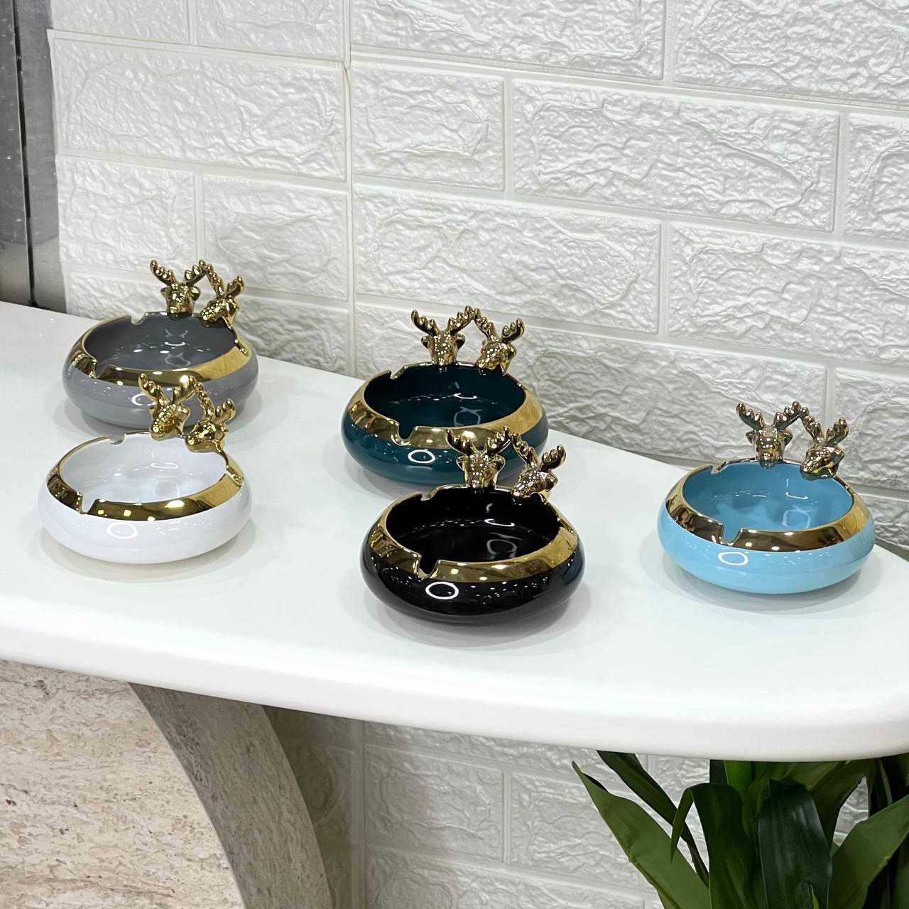 Gold Rim Ashtray