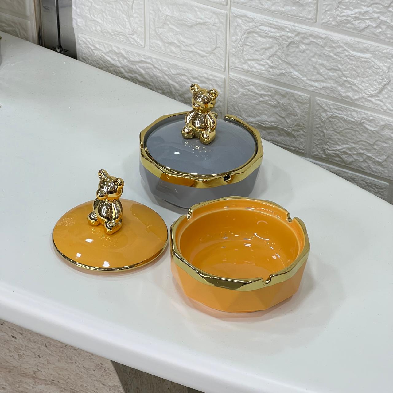 Teddy Gold Rim Ashtray