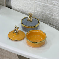 Teddy Gold Rim Ashtray