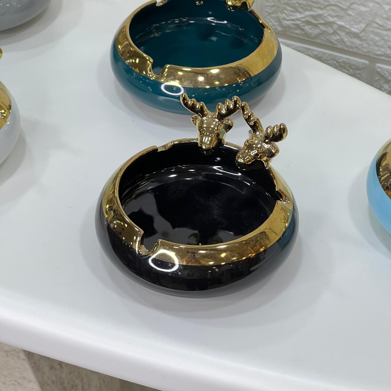 Gold Rim Ashtray