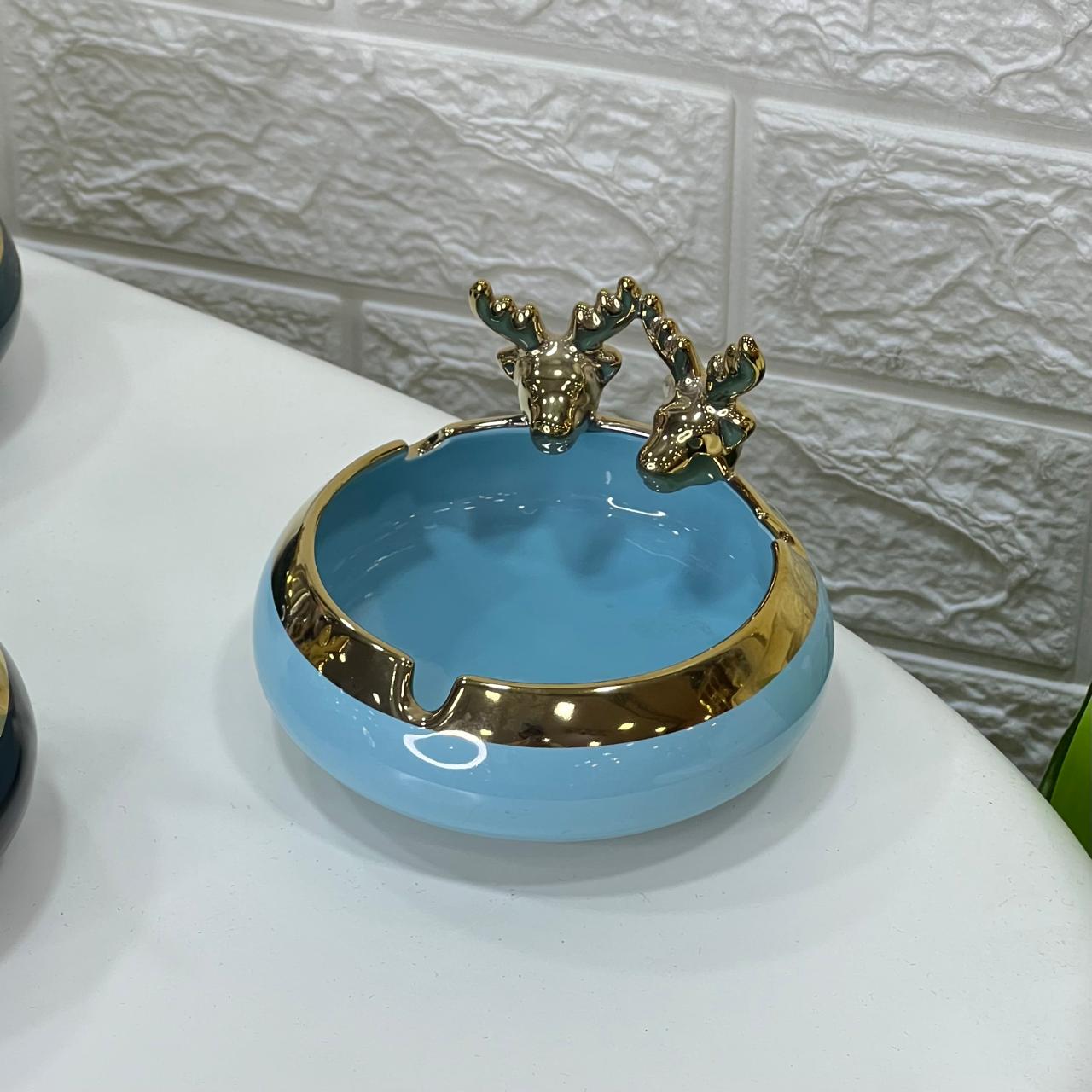Gold Rim Ashtray