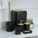 Black & Bamboo 6-Piece Bathroom Set
