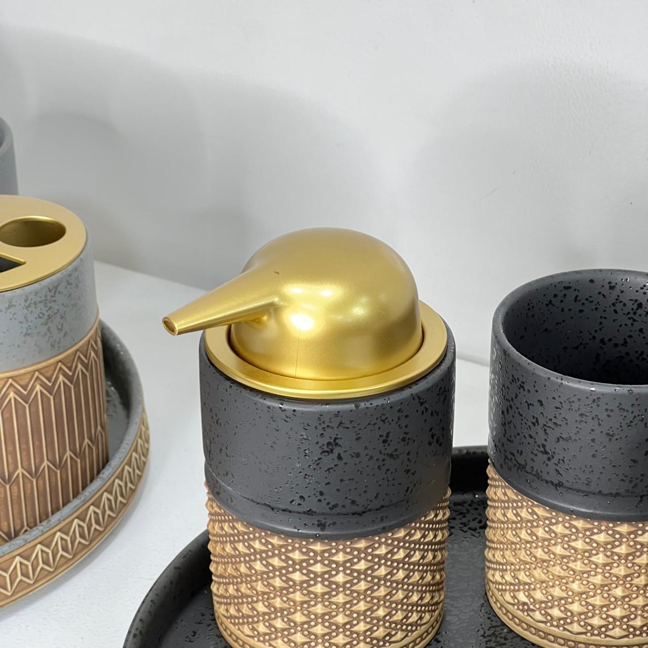Ceramic Lux 5-Piece Bathroom Set