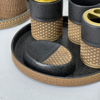 Ceramic Lux 5-Piece Bathroom Set