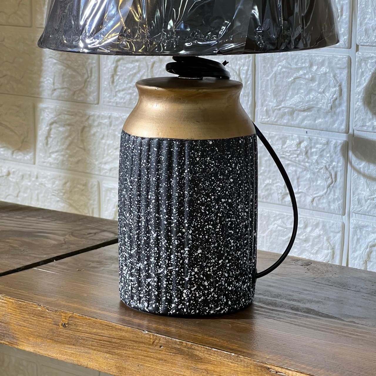 Specced Black & Gold Lamp