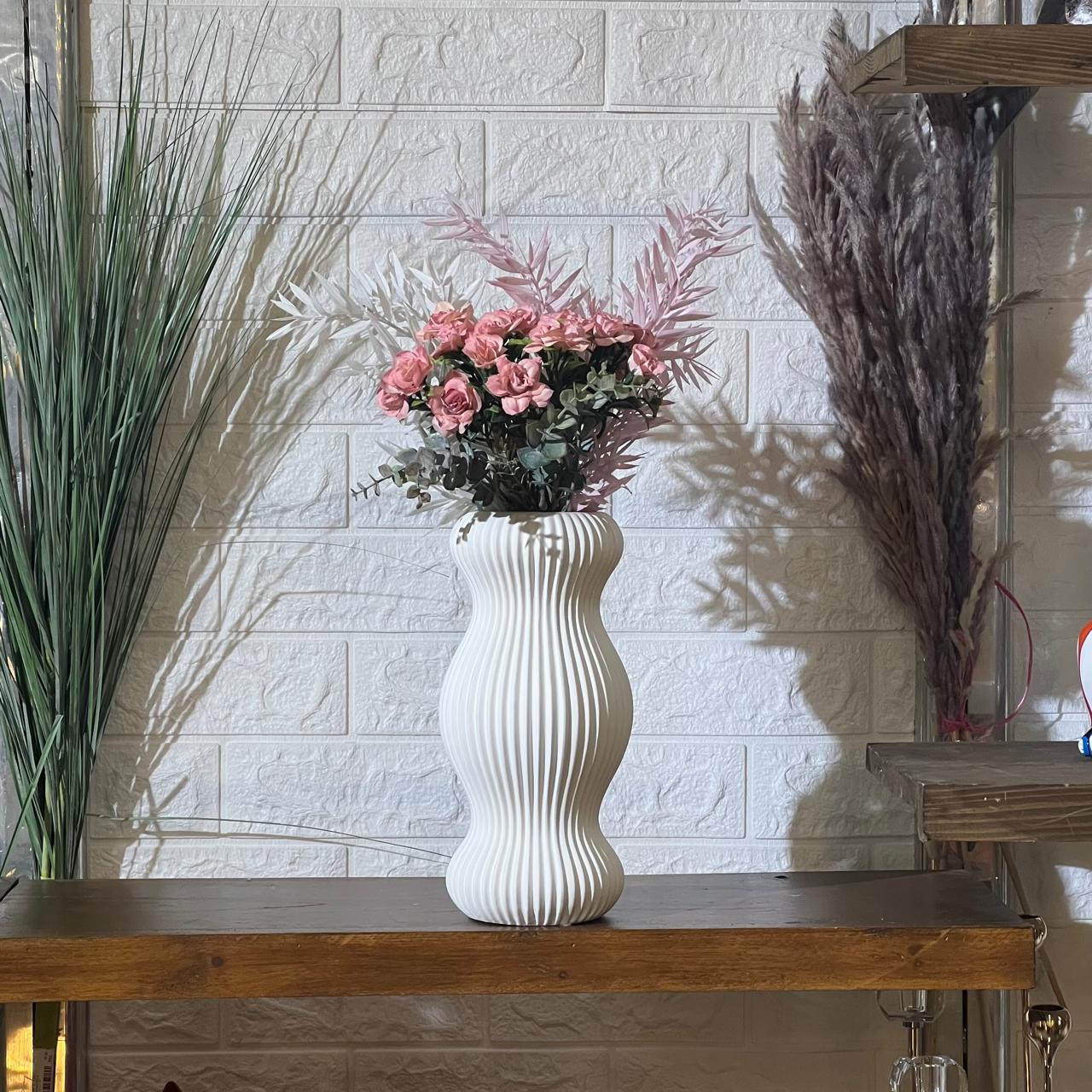 White Plaster Vase