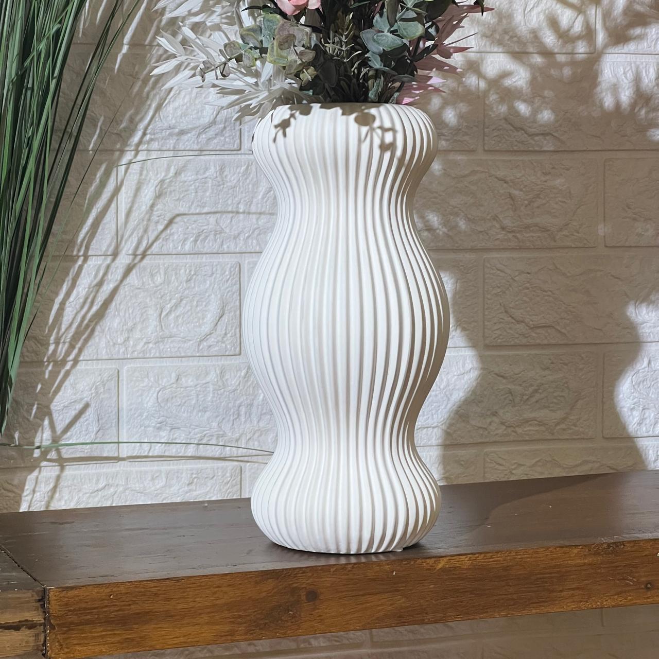 White Plaster Vase