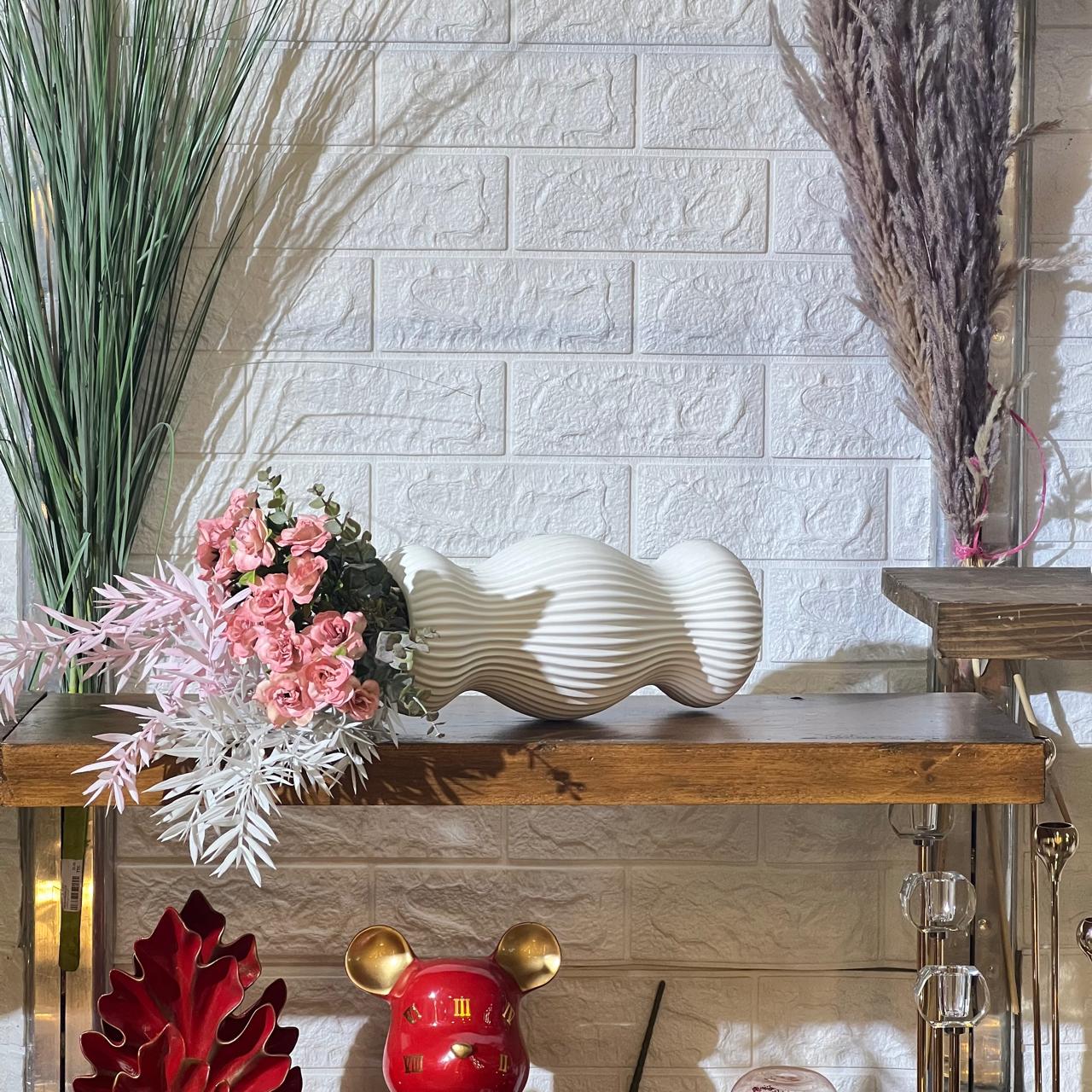 White Plaster Vase