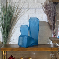 Ice Blue Vase Set
