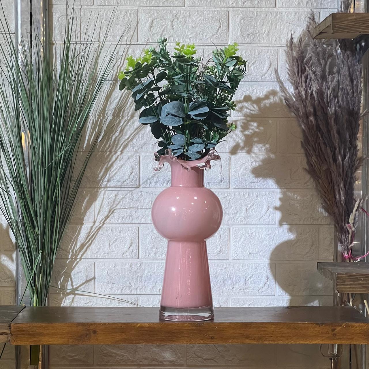 Pink Drip Vase Set