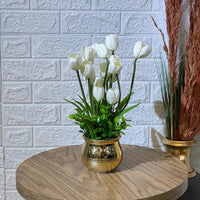 Golden Pot Rose Arrangement