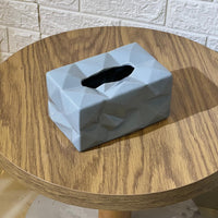 Blue Abstract Ceramic Tissue Box