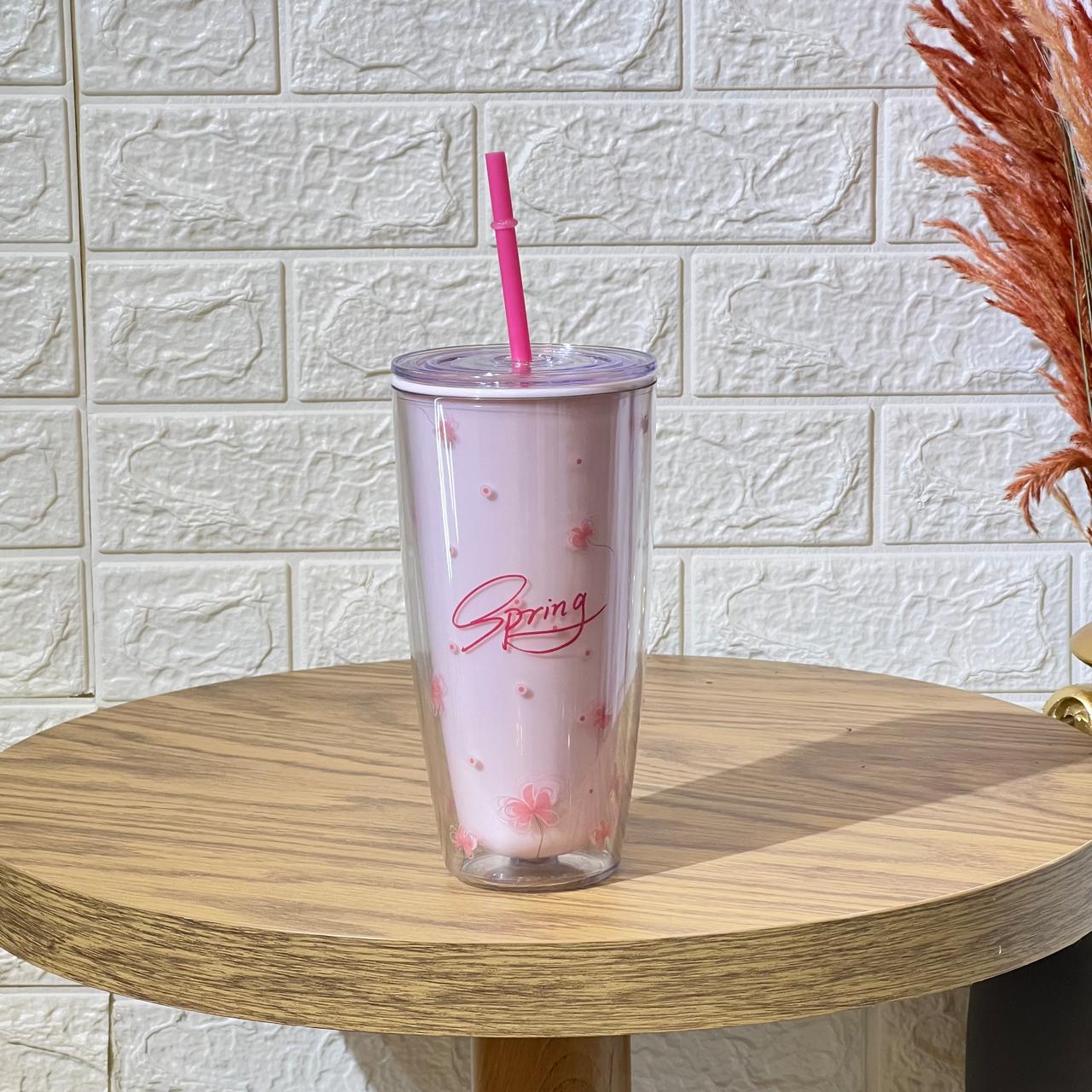 Pink Hard Plastic Cup