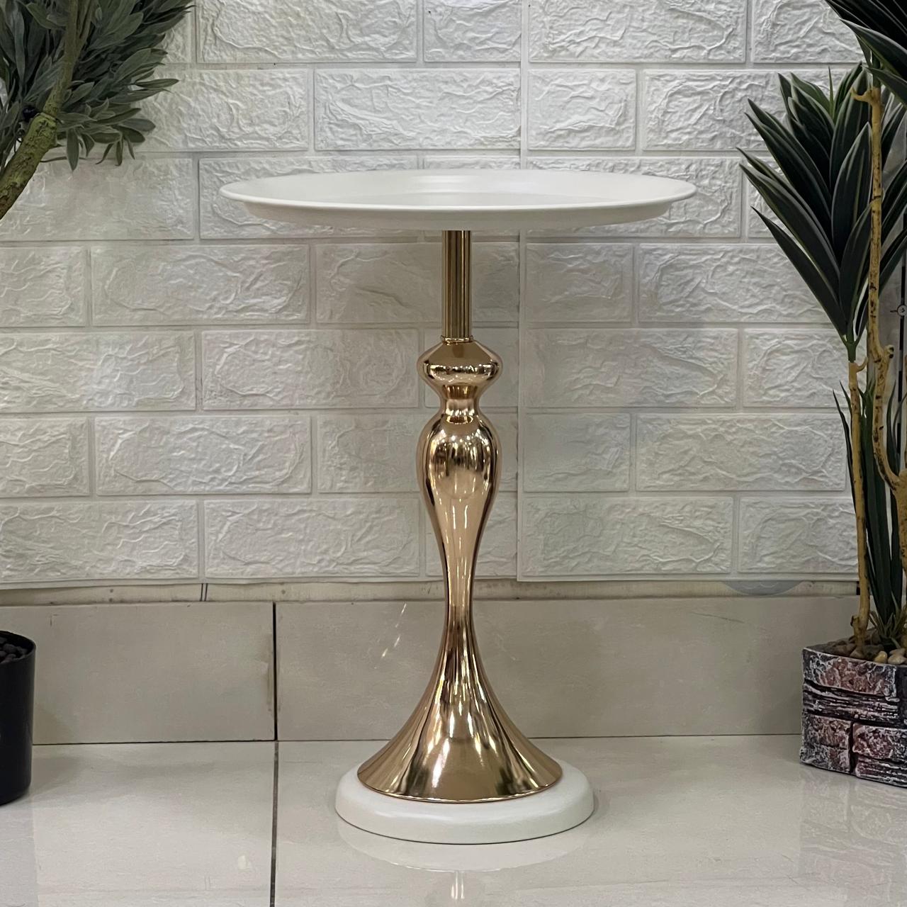 White Top Metal Table