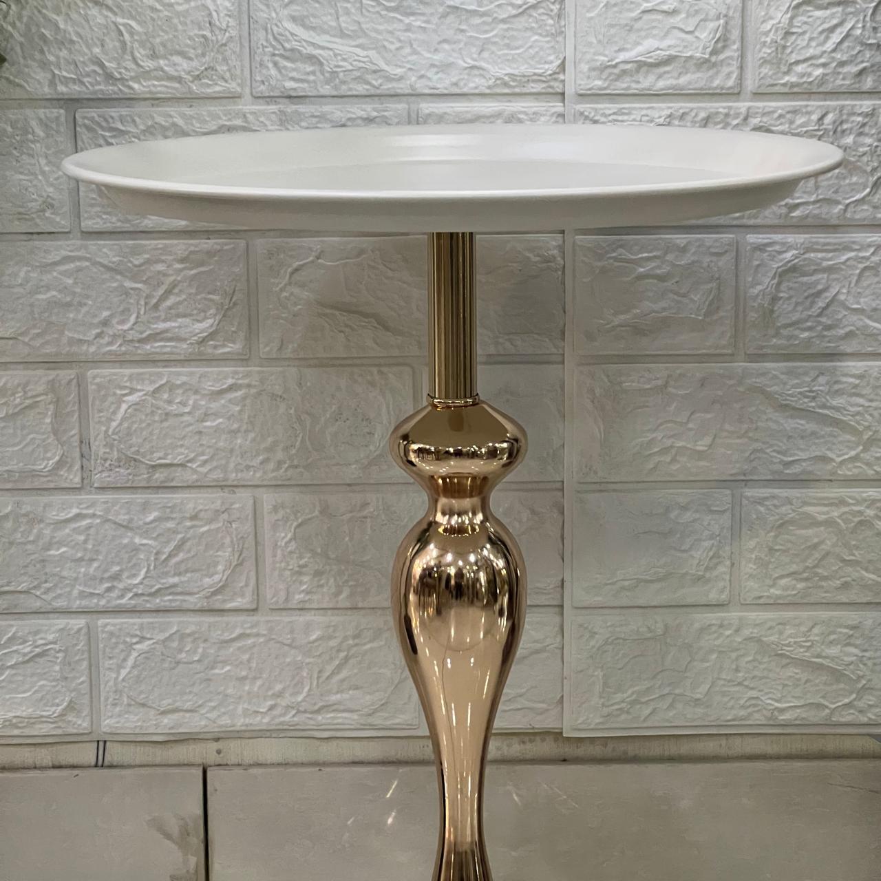 White Top Metal Table