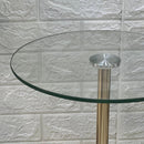 Gold/Marble Base Clear Top Table