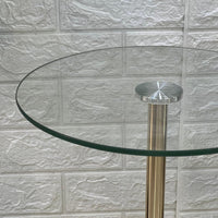Gold/Marble Base Clear Top Table