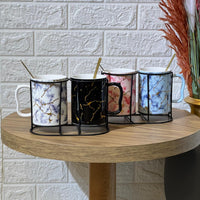 Marble Look Two Mug Set