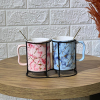 Marble Look Two Mug Set