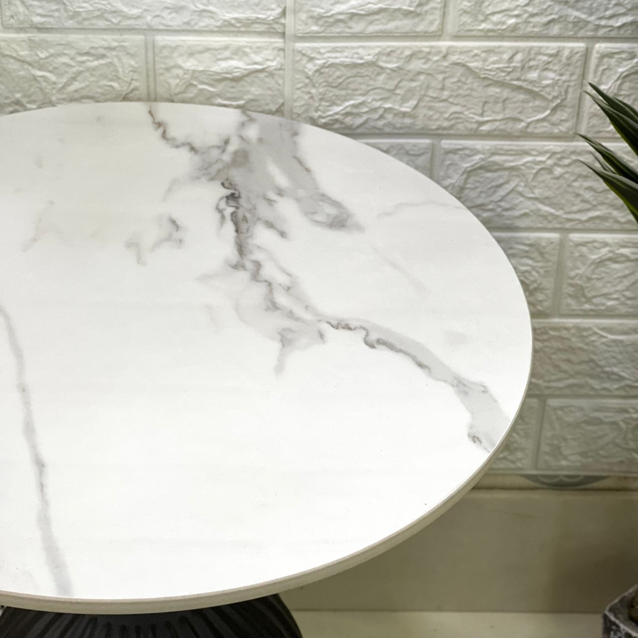 Sleek Marble Look Top Table