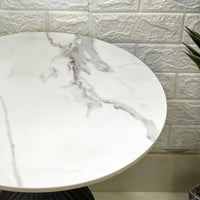 Sleek Marble Look Top Table