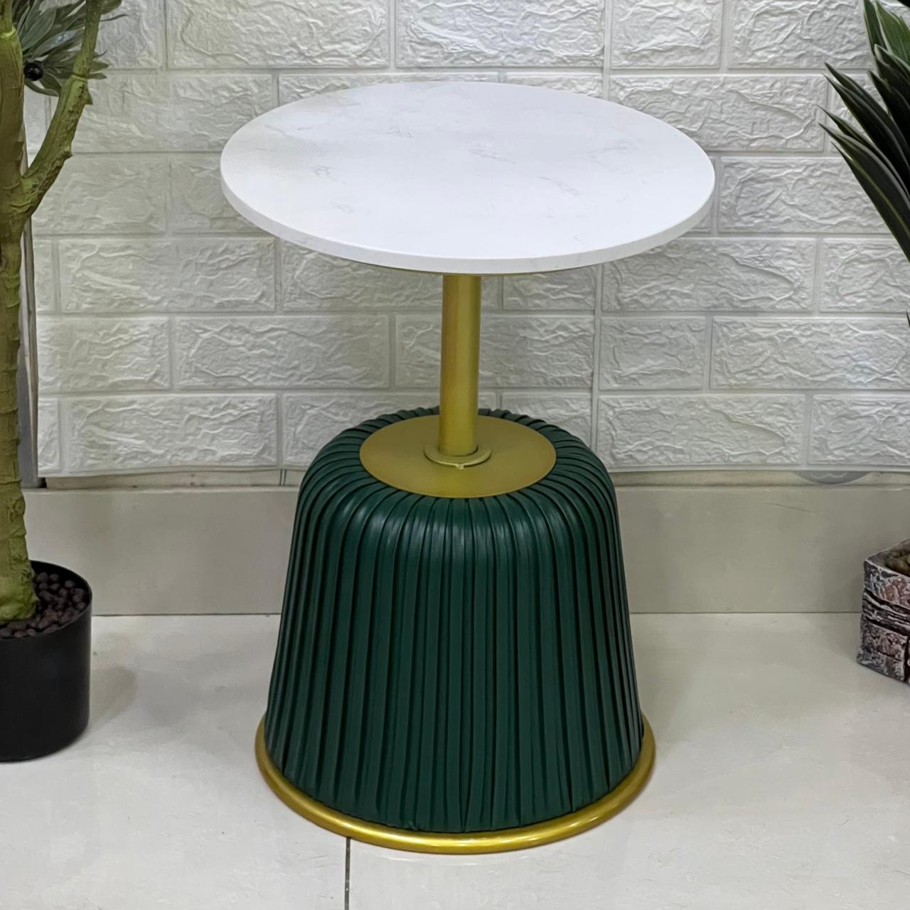 Leather Green Envy Base Table
