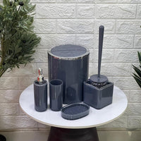 Gloss Grey 5 - Piece Bathroom Set