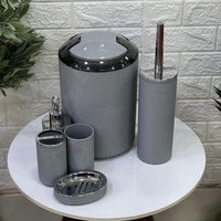Striped 6 - Piece Bathroom Set