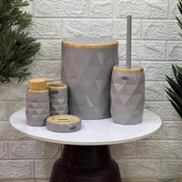 Diamond Bamboo 5 - Piece Bathroom Set