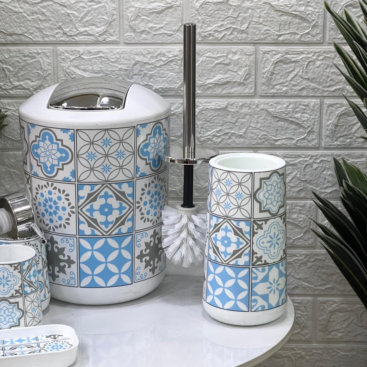 Tile Pattern 6 - Piece Bathroom Set