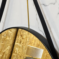 55cm Black Round Mirror