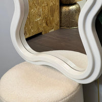 Wavy White Mirror