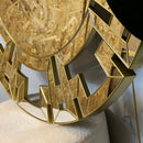 Patterned Modern Golden Mirror