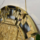 Patterned Modern Golden Mirror