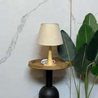 Sleek Wooden Base Lamp