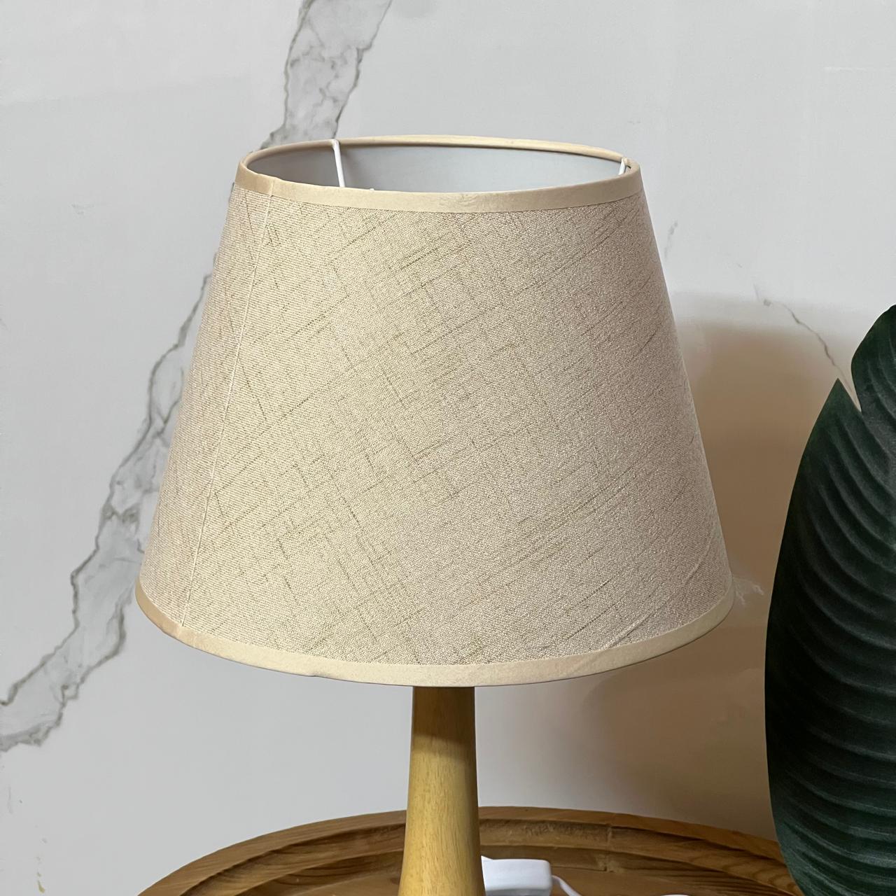 Sleek Wooden Base Lamp