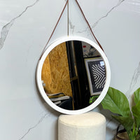 Thick Frame Round Mirror