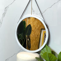 Thick Frame Round Mirror